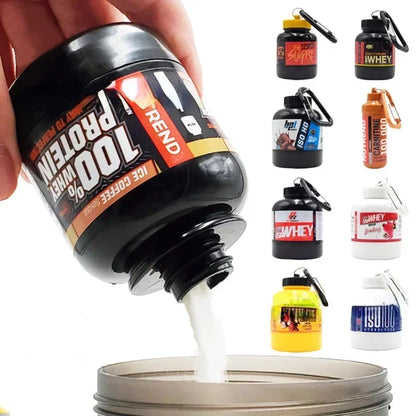 FuelPod™ — Portable Protein & Pill Keychain Container